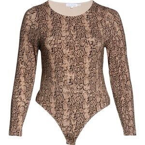 Good American Snake Print Bodysuit Size 2x